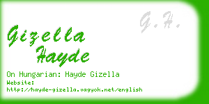 gizella hayde business card
